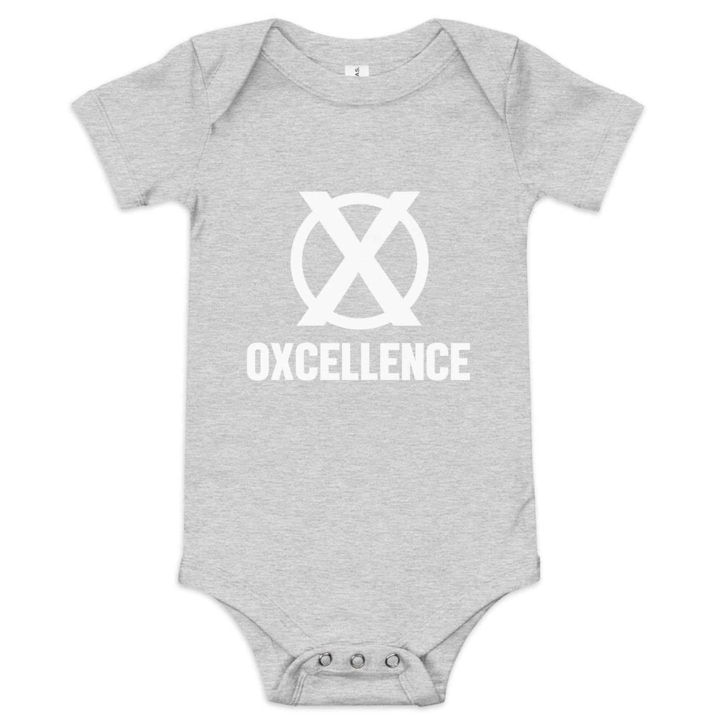 Combinaison bébé à manches courtes | Logo blanc - Oxcellence Official