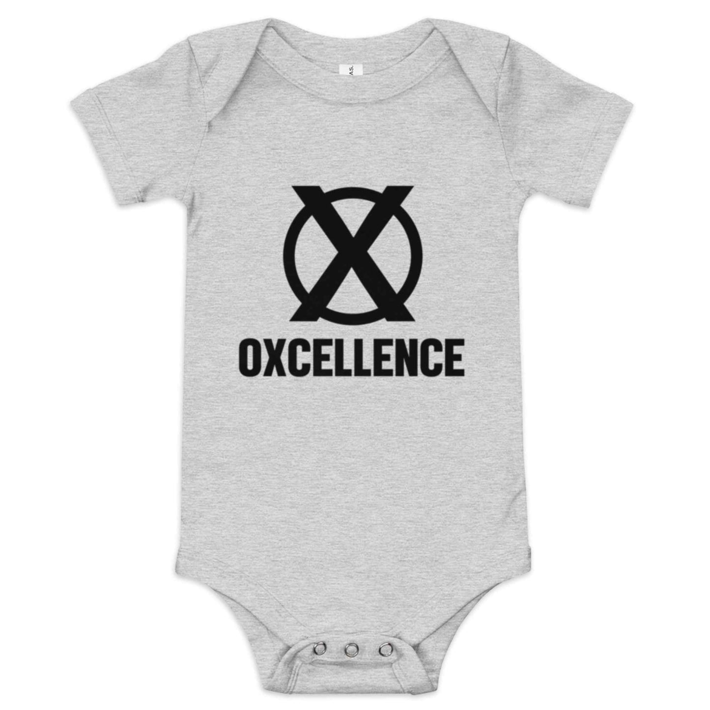 Combinaison bébé à manches courtes | Logo noir - Oxcellence Official