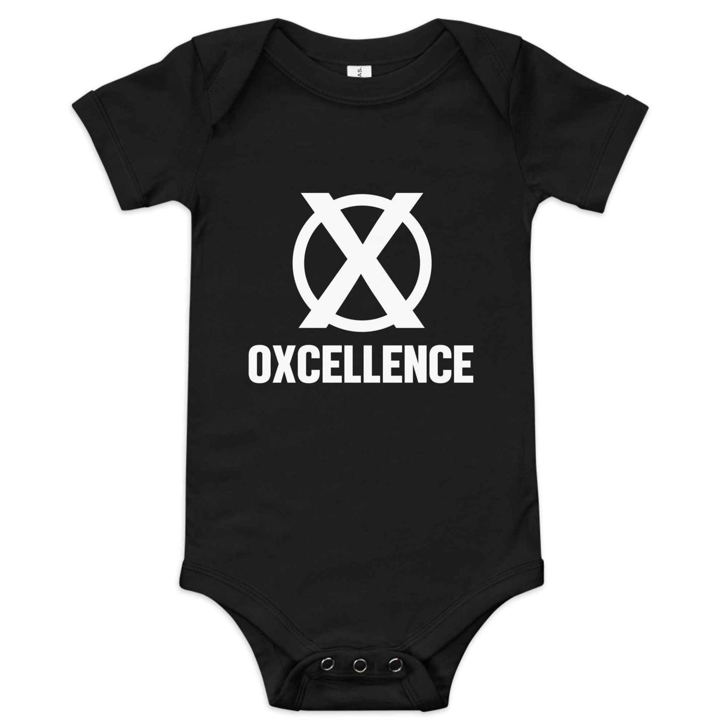 Combinaison bébé à manches courtes | Logo blanc - Oxcellence Official