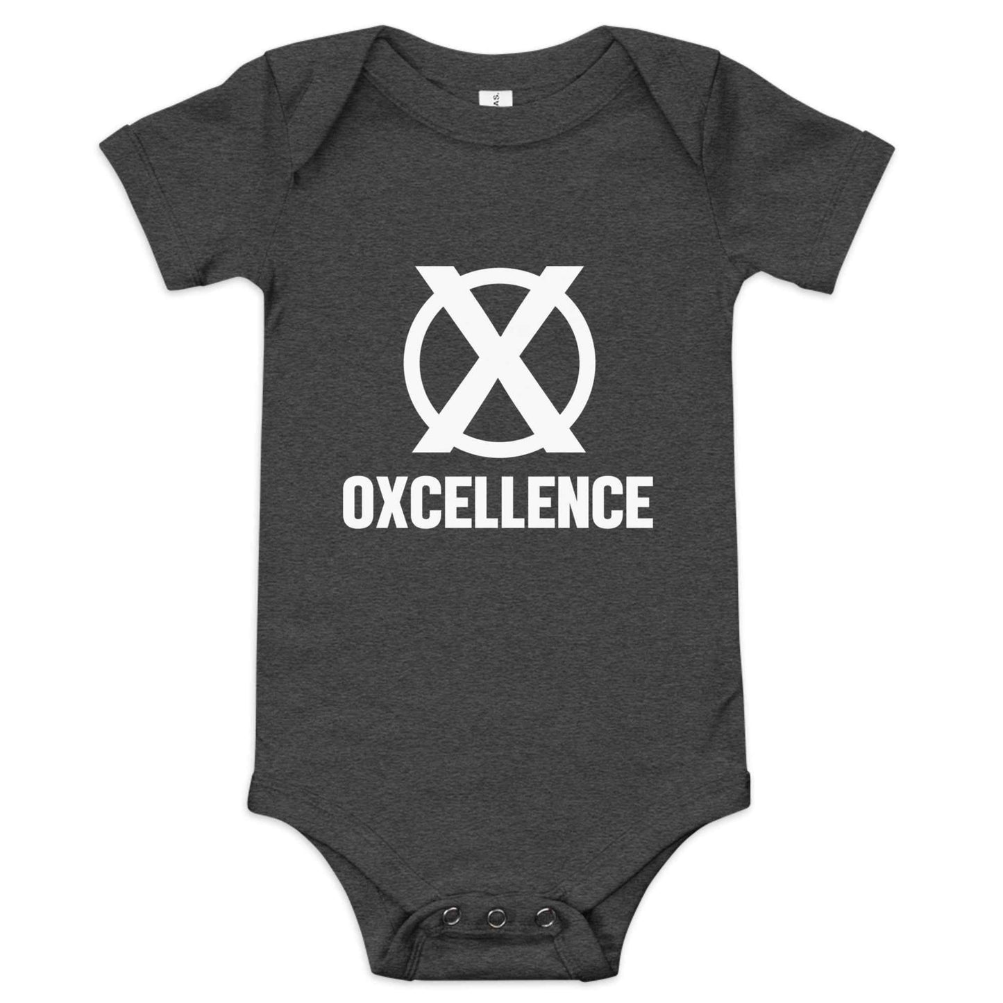 Combinaison bébé à manches courtes | Logo blanc - Oxcellence Official