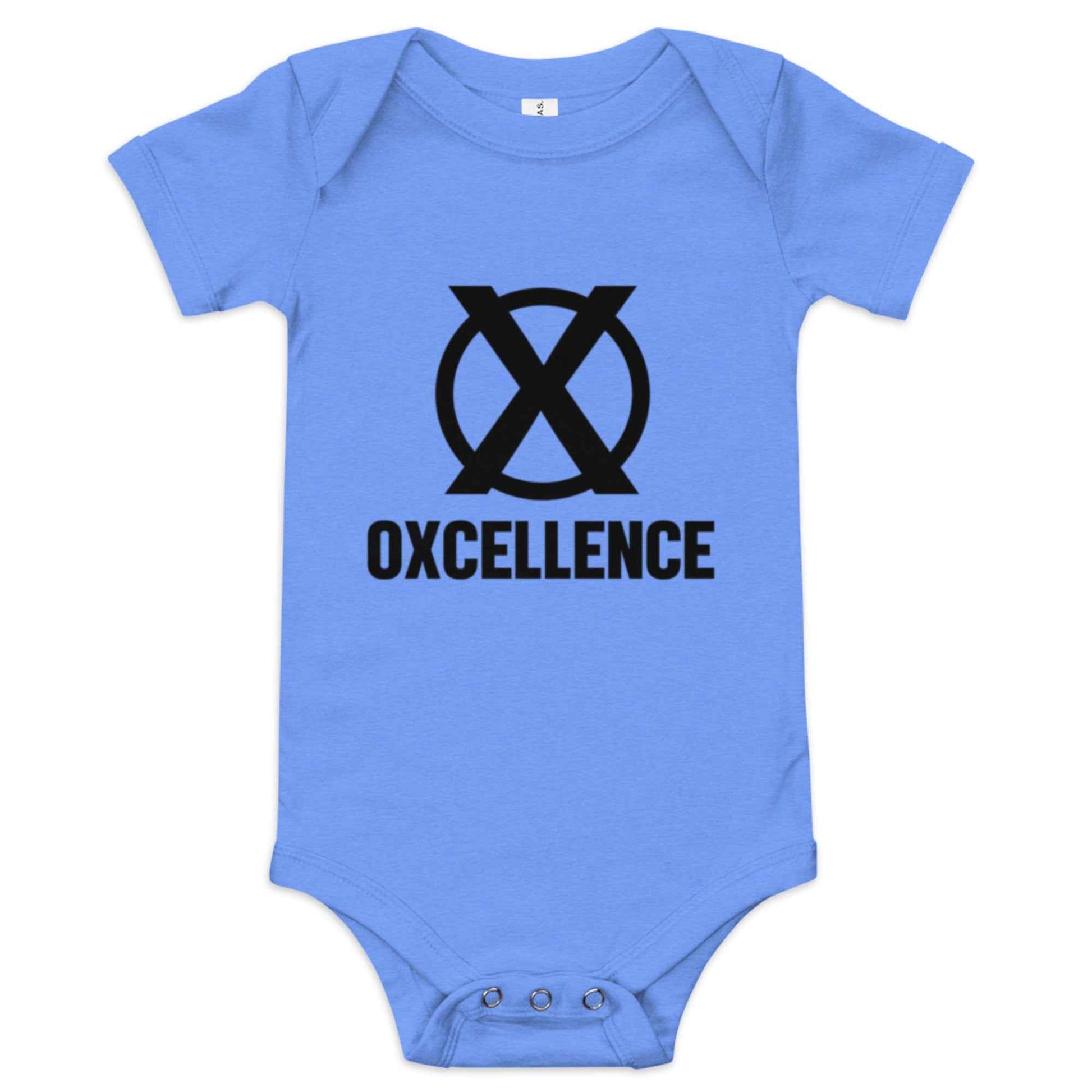 Combinaison bébé à manches courtes | Logo noir - Oxcellence Official