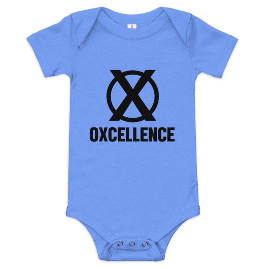 Combinaison bébé à manches courtes | Logo noir - Oxcellence Official