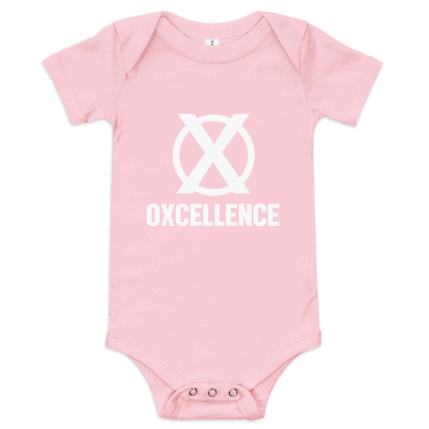 Combinaison bébé à manches courtes | Logo blanc - Oxcellence Official