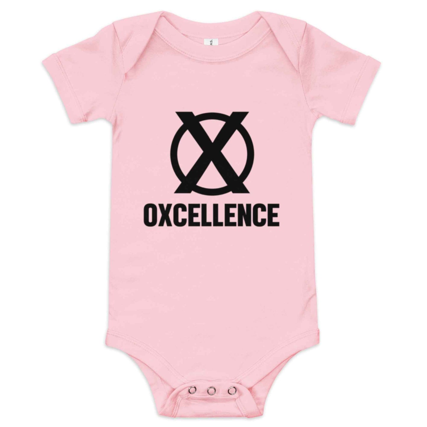 Combinaison bébé à manches courtes | Logo noir - Oxcellence Official