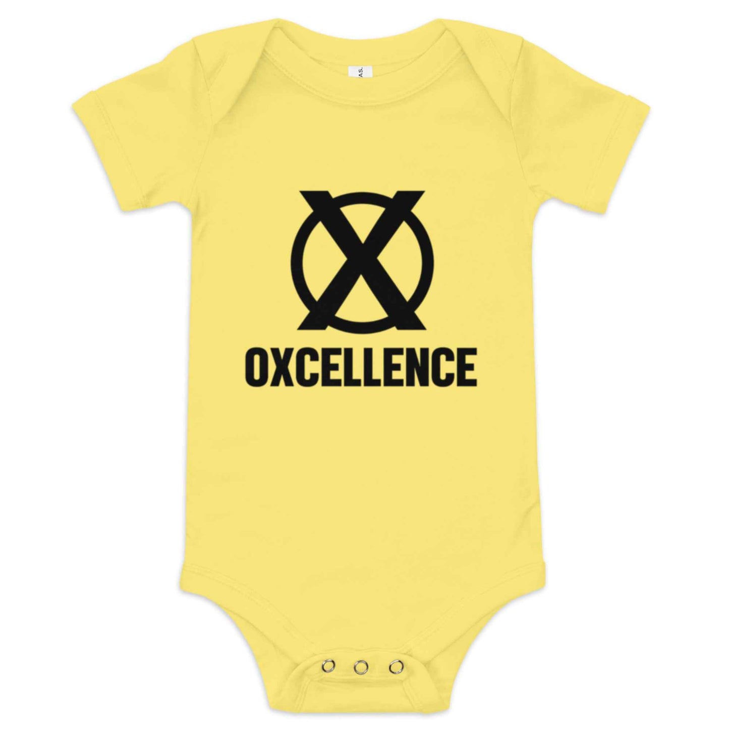 Combinaison bébé à manches courtes | Logo noir - Oxcellence Official