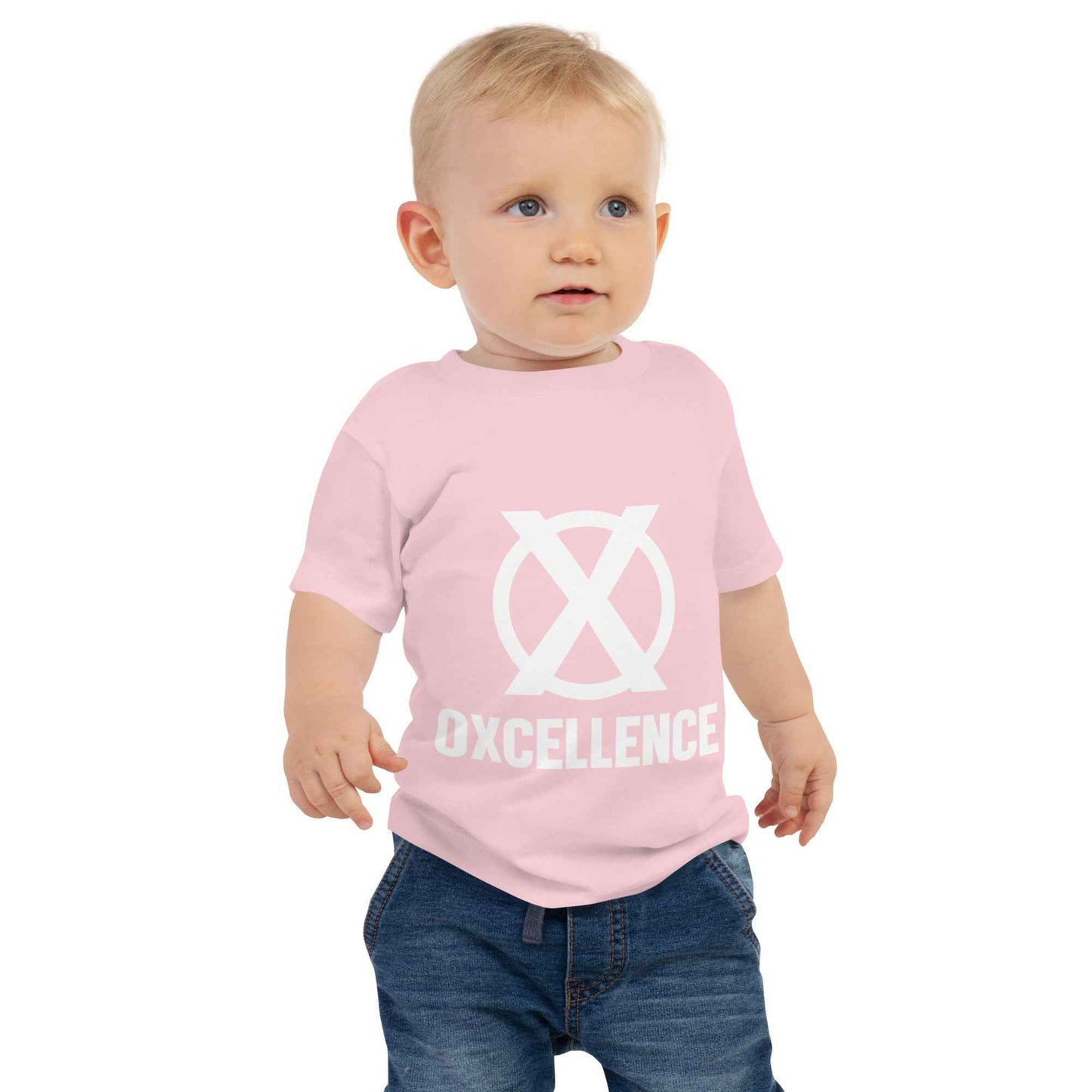 T-shirt à Manches Courtes en Jersey pour Bébé | Logo blanc - Oxcellence Official