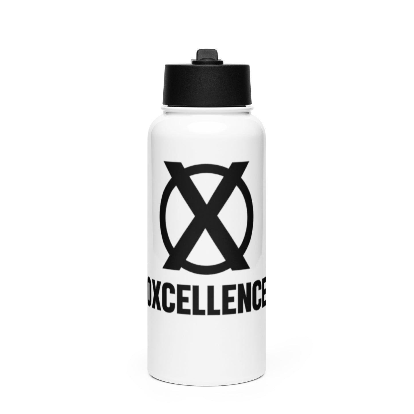 Stainless steel water bottle with a straw lid - Oxcellence Official