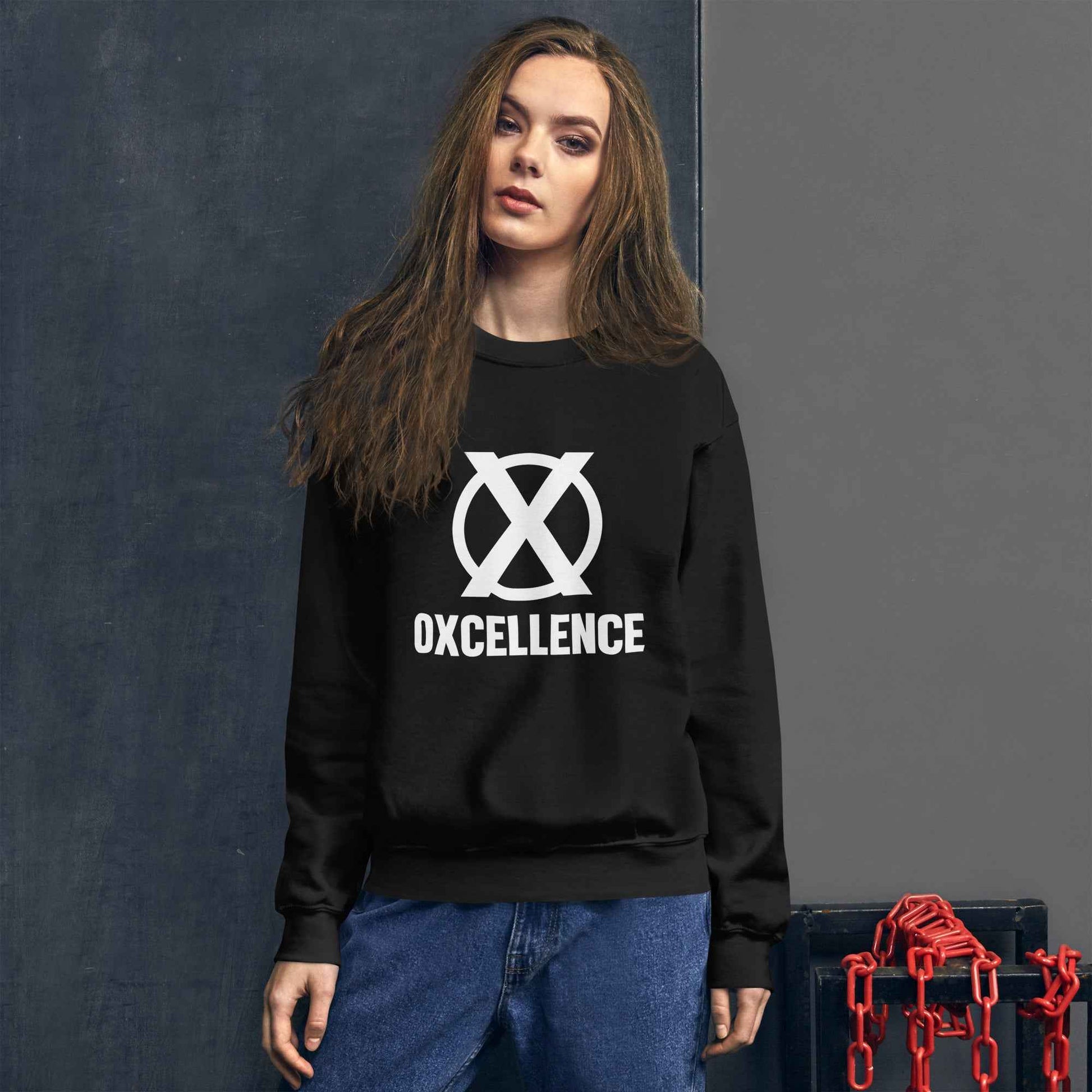 Chandail unisexe | S-M-L-XL | Logo blanc - Oxcellence Official