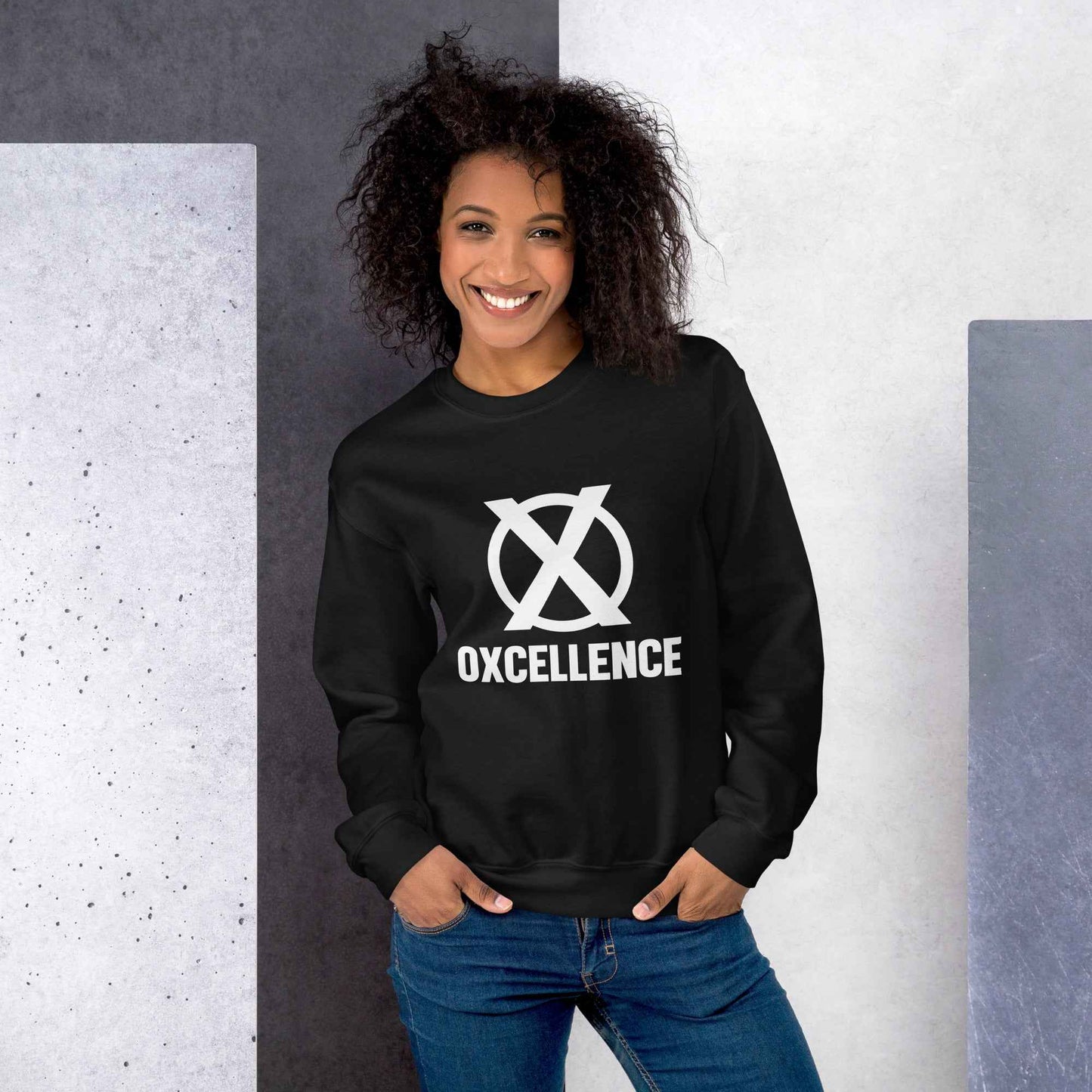 Chandail unisexe | 2XL-3XL-4XL-5XL | Logo blanc - Oxcellence Official