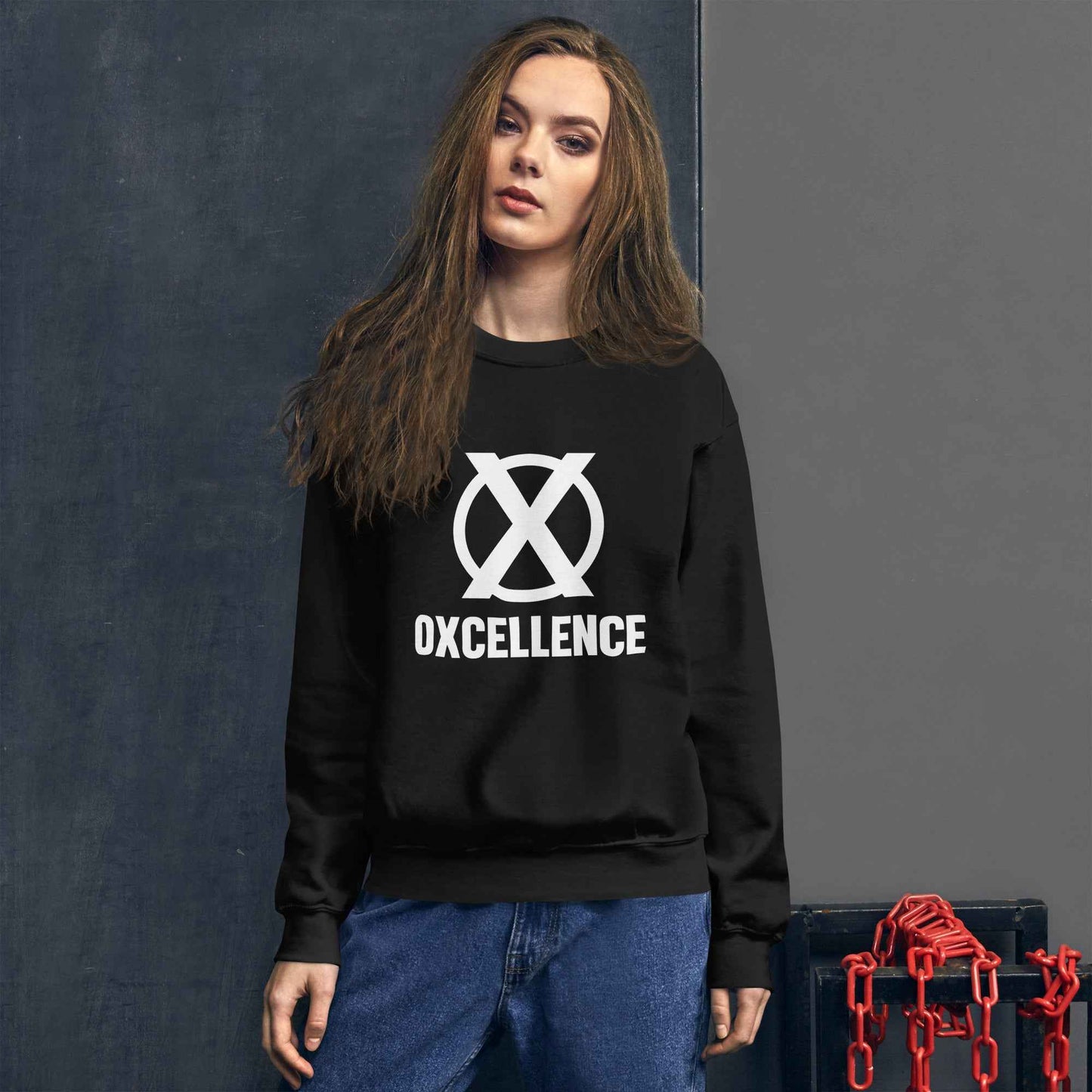 Chandail unisexe | 2XL-3XL-4XL-5XL | Logo blanc - Oxcellence Official