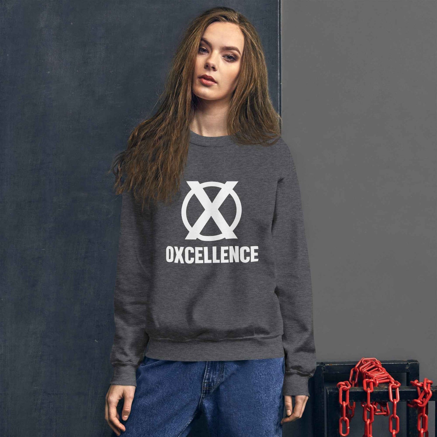 Chandail unisexe | 2XL-3XL-4XL-5XL | Logo blanc - Oxcellence Official