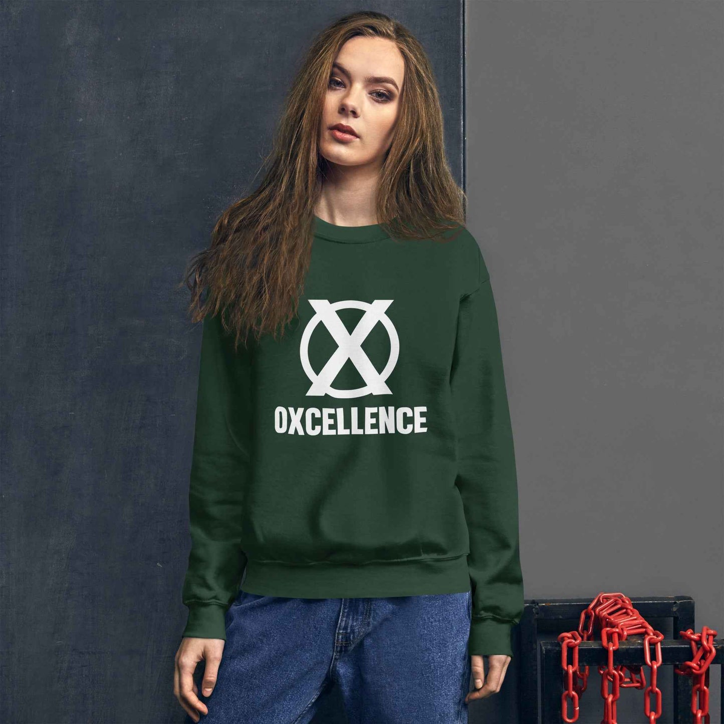 Chandail unisexe | S-M-L-XL | Logo blanc - Oxcellence Official