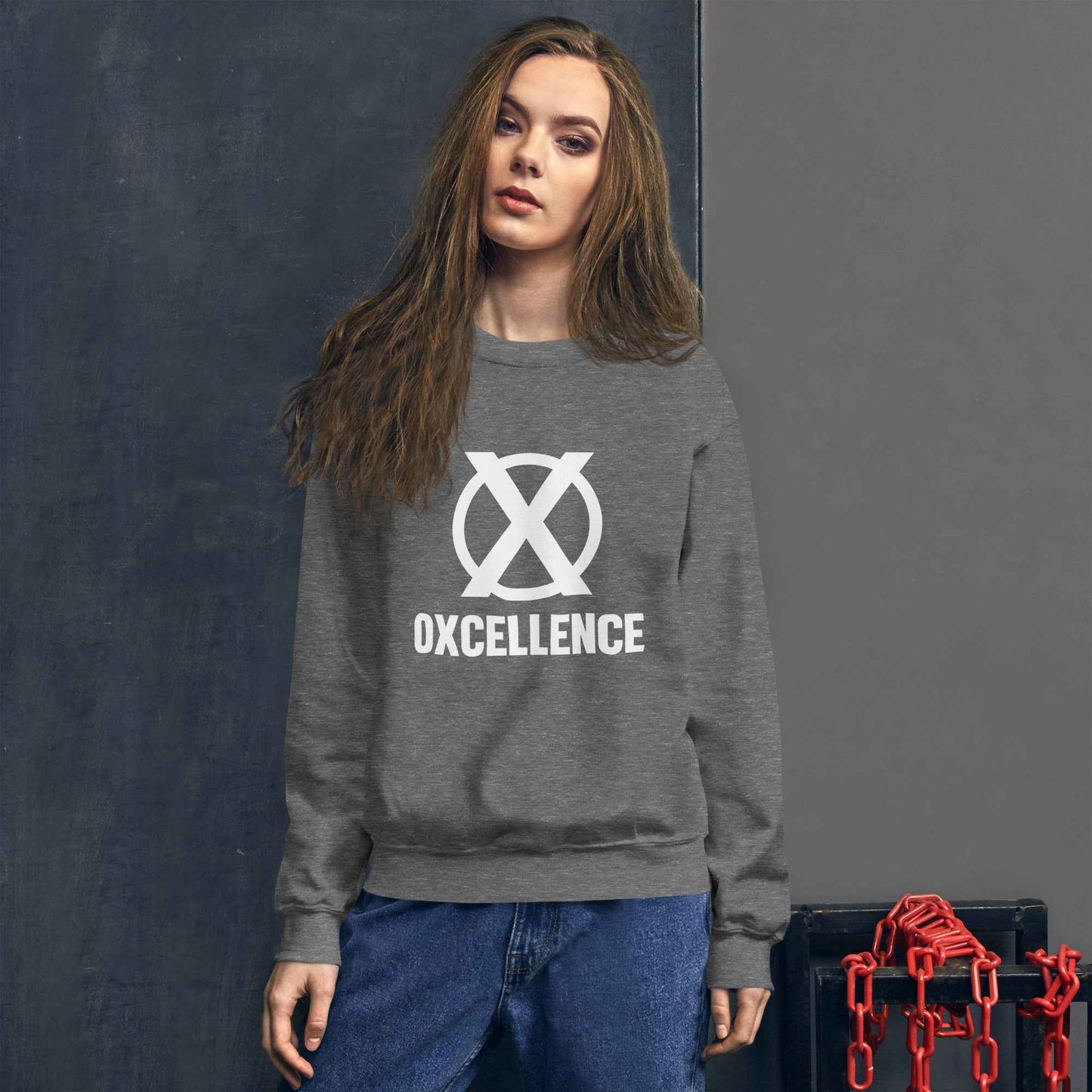 Chandail unisexe | S-M-L-XL | Logo blanc - Oxcellence Official