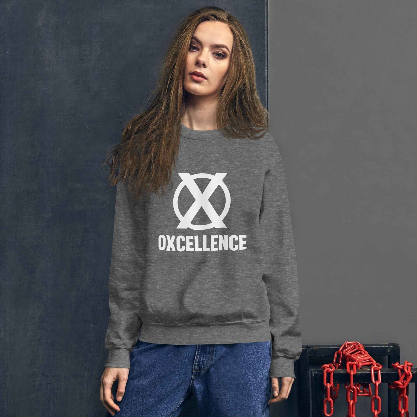 Chandail unisexe | 2XL-3XL-4XL-5XL | Logo blanc - Oxcellence Official