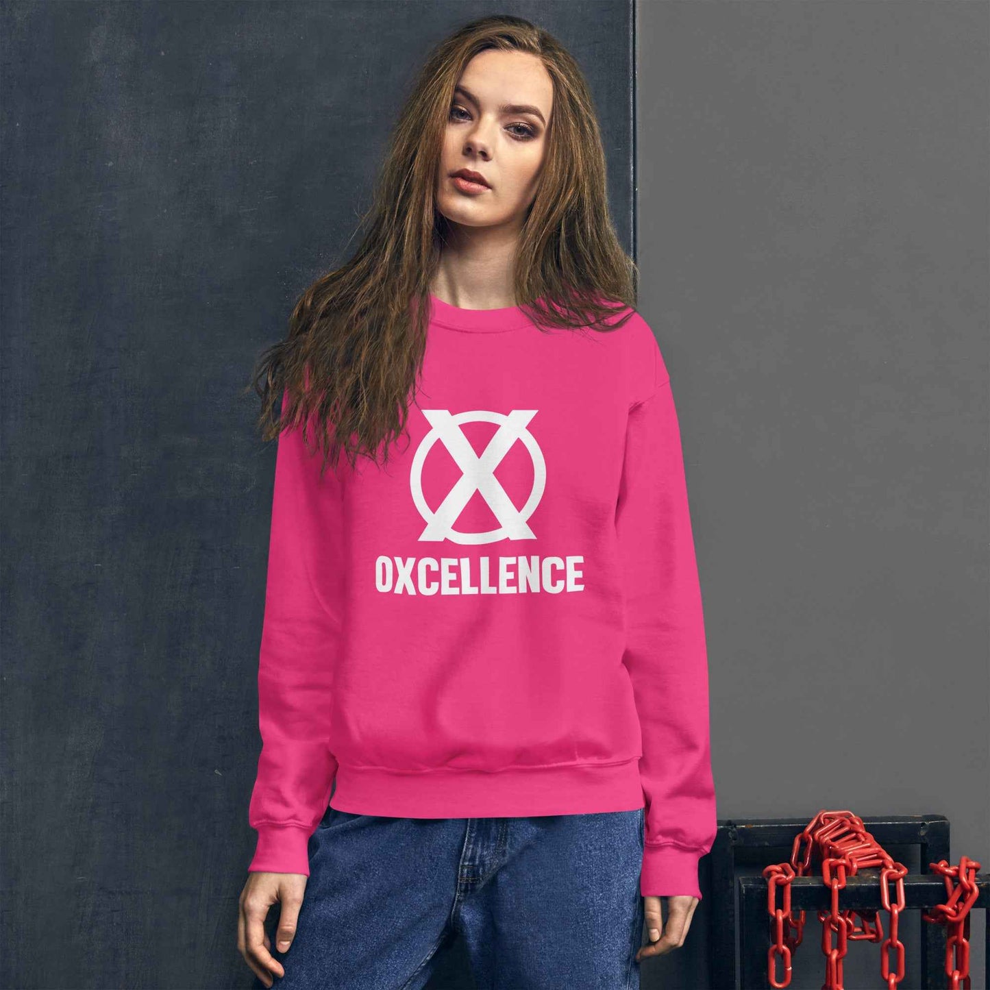 Chandail unisexe | S-M-L-XL | Logo blanc - Oxcellence Official