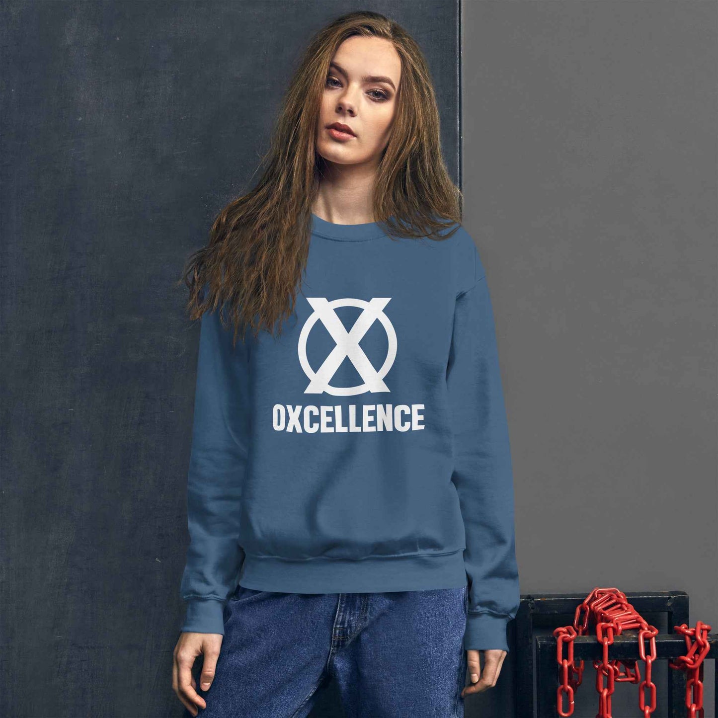 Chandail unisexe | 2XL-3XL-4XL-5XL | Logo blanc - Oxcellence Official