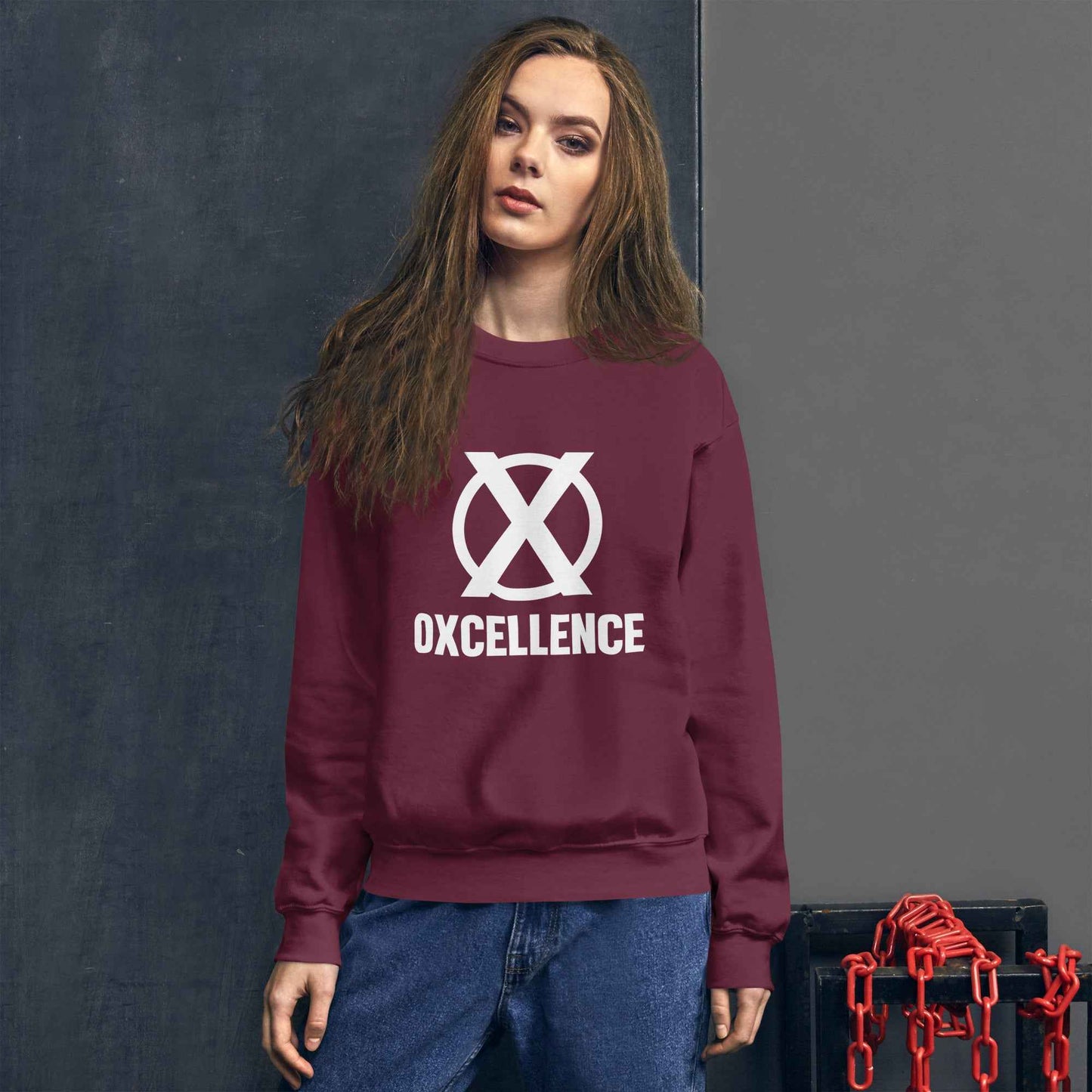 Chandail unisexe | S-M-L-XL | Logo blanc - Oxcellence Official