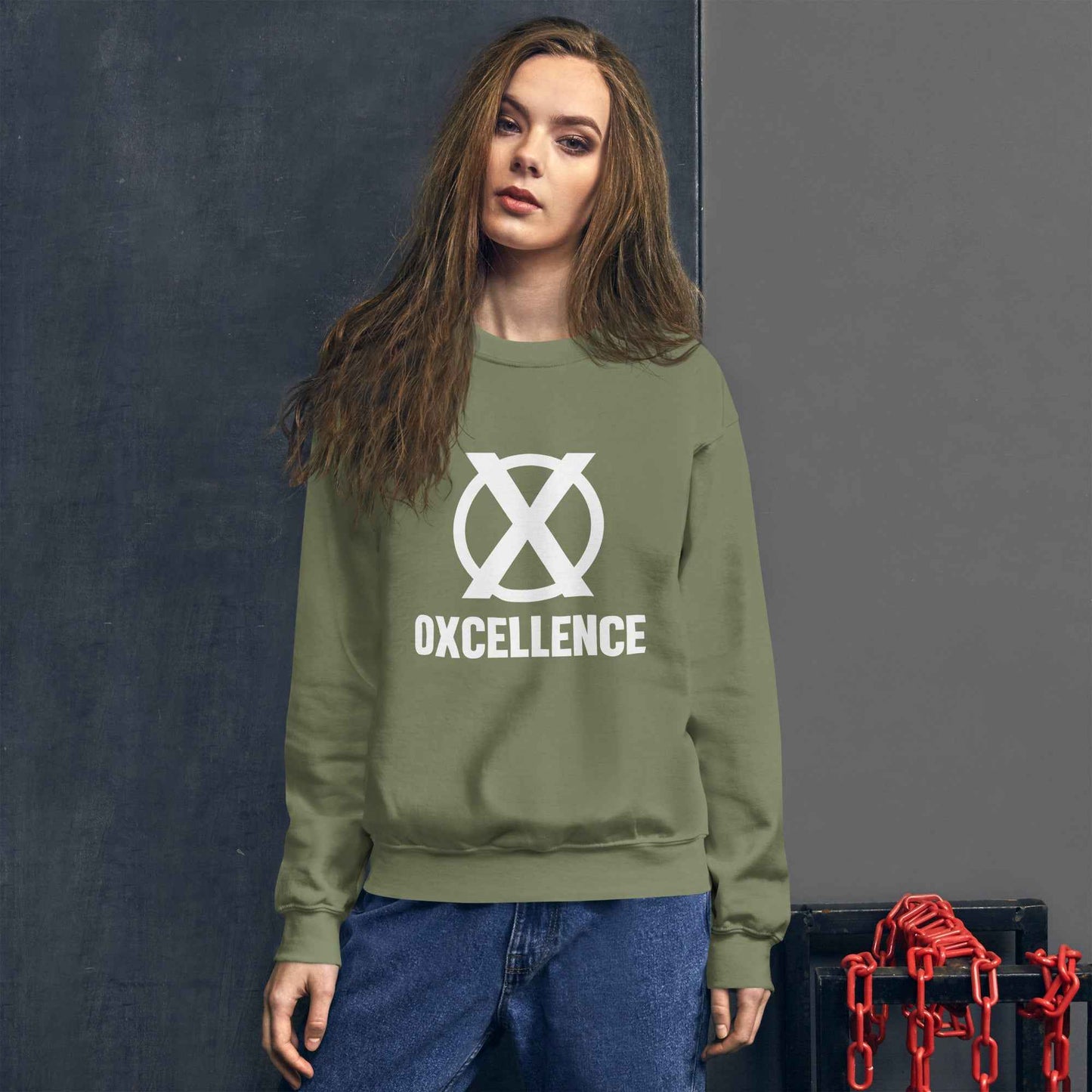 Chandail unisexe | 2XL-3XL-4XL-5XL | Logo blanc - Oxcellence Official