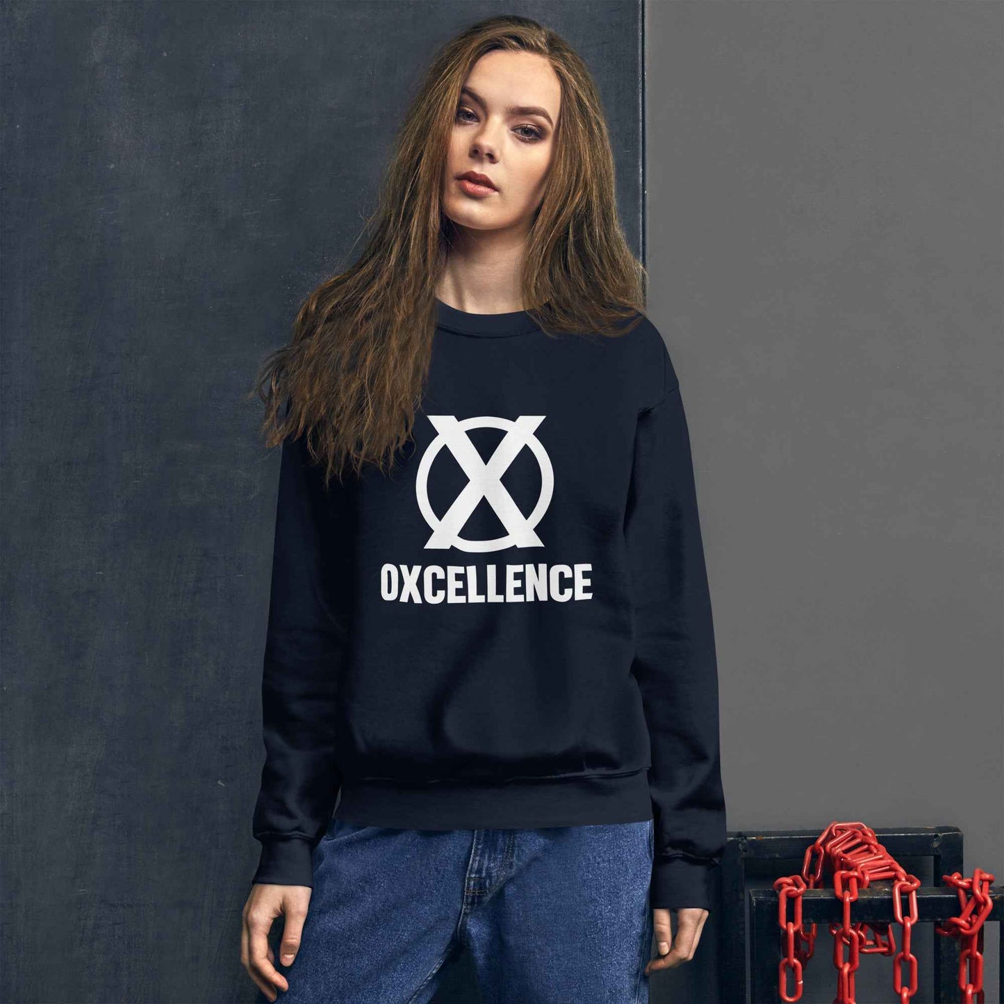 Chandail unisexe | S-M-L-XL | Logo blanc - Oxcellence Official