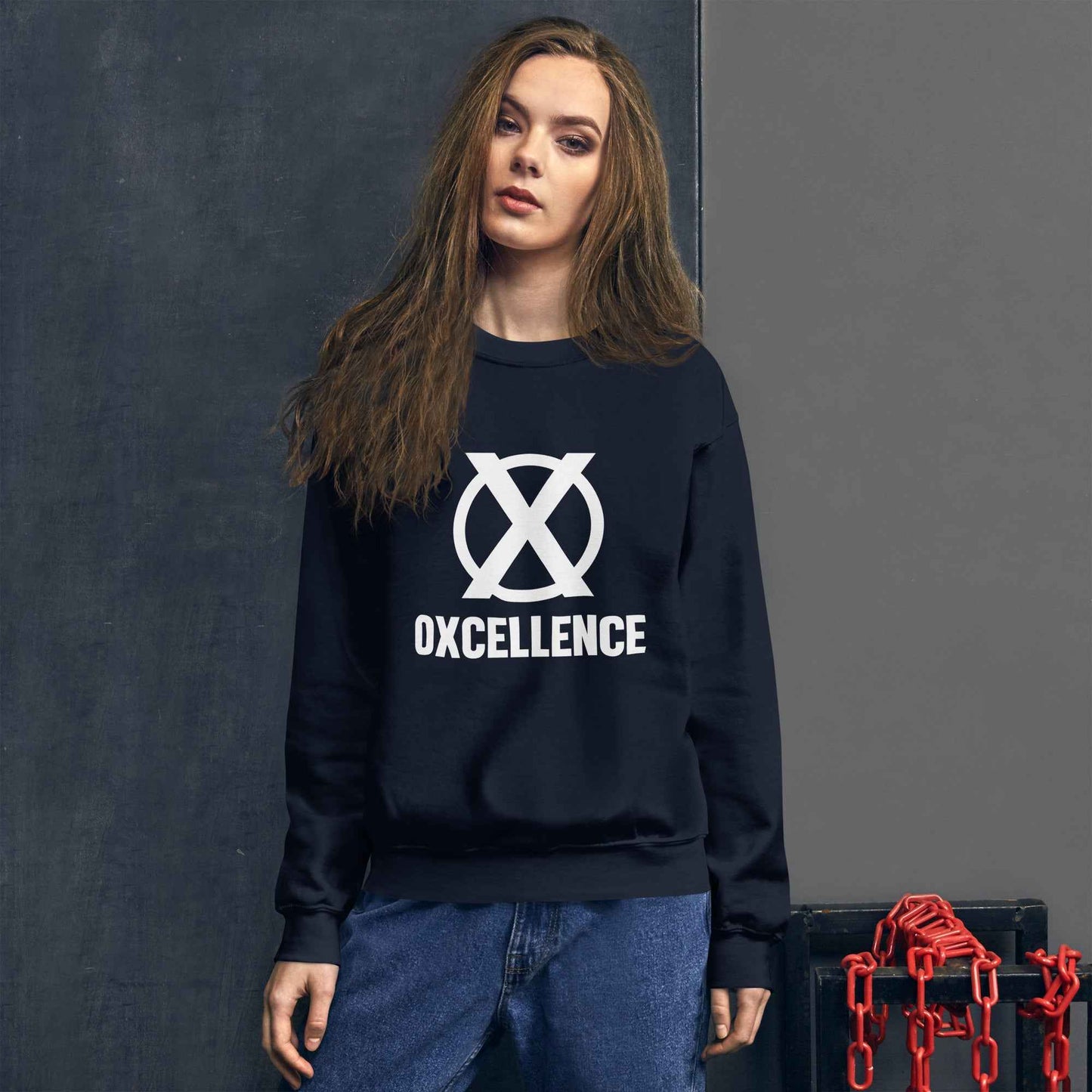 Chandail unisexe | 2XL-3XL-4XL-5XL | Logo blanc - Oxcellence Official