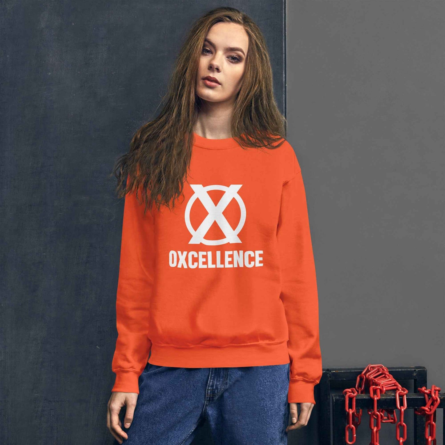 Chandail unisexe | 2XL-3XL-4XL-5XL | Logo blanc - Oxcellence Official
