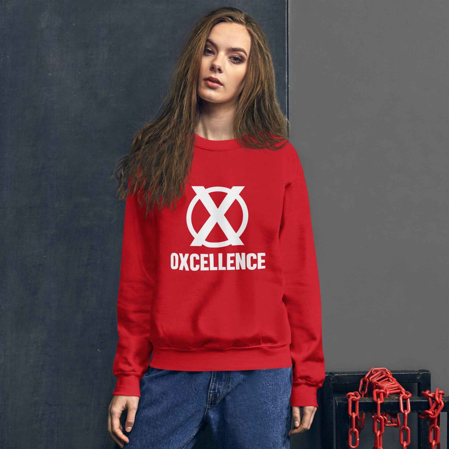 Chandail unisexe | 2XL-3XL-4XL-5XL | Logo blanc - Oxcellence Official
