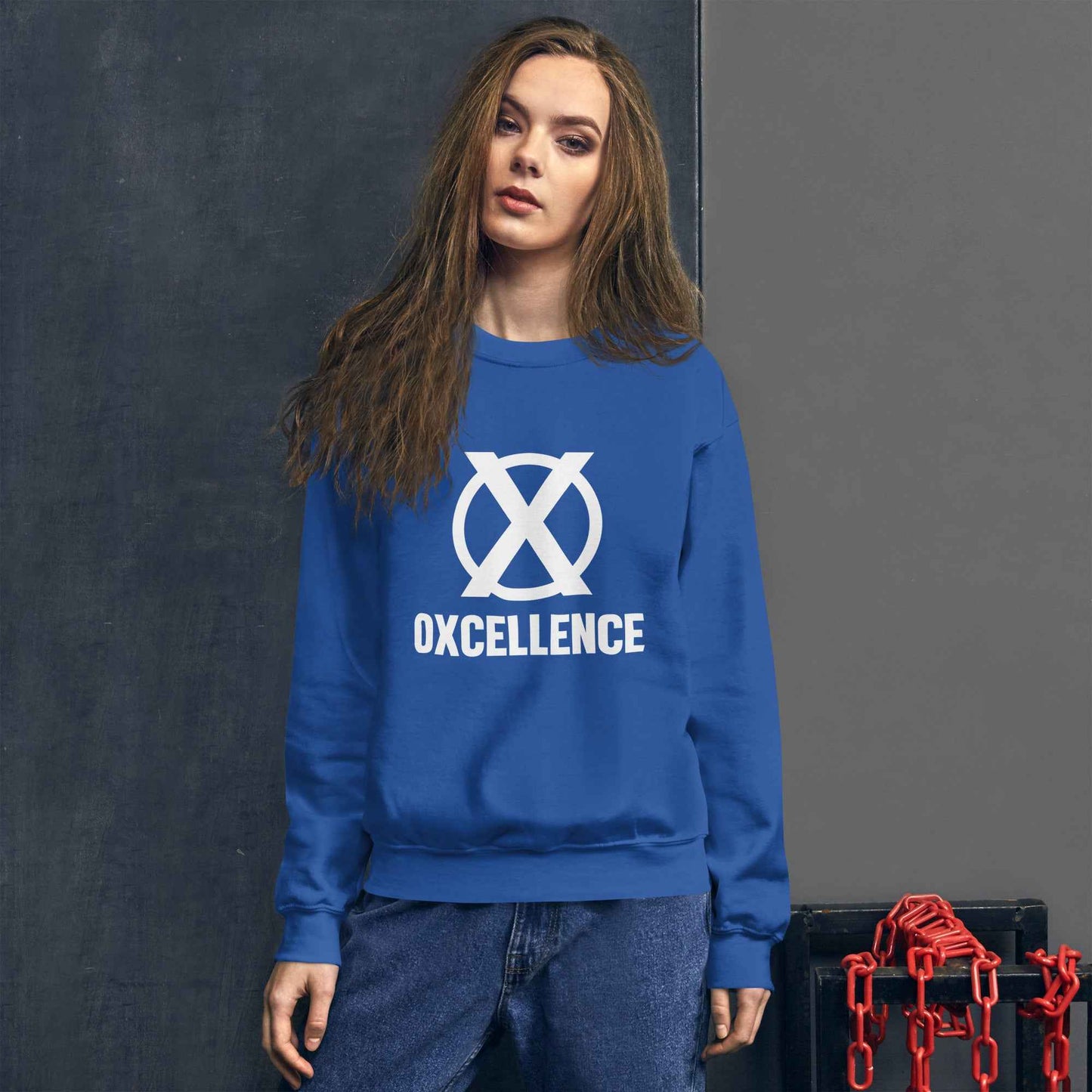 Chandail unisexe | S-M-L-XL | Logo blanc - Oxcellence Official