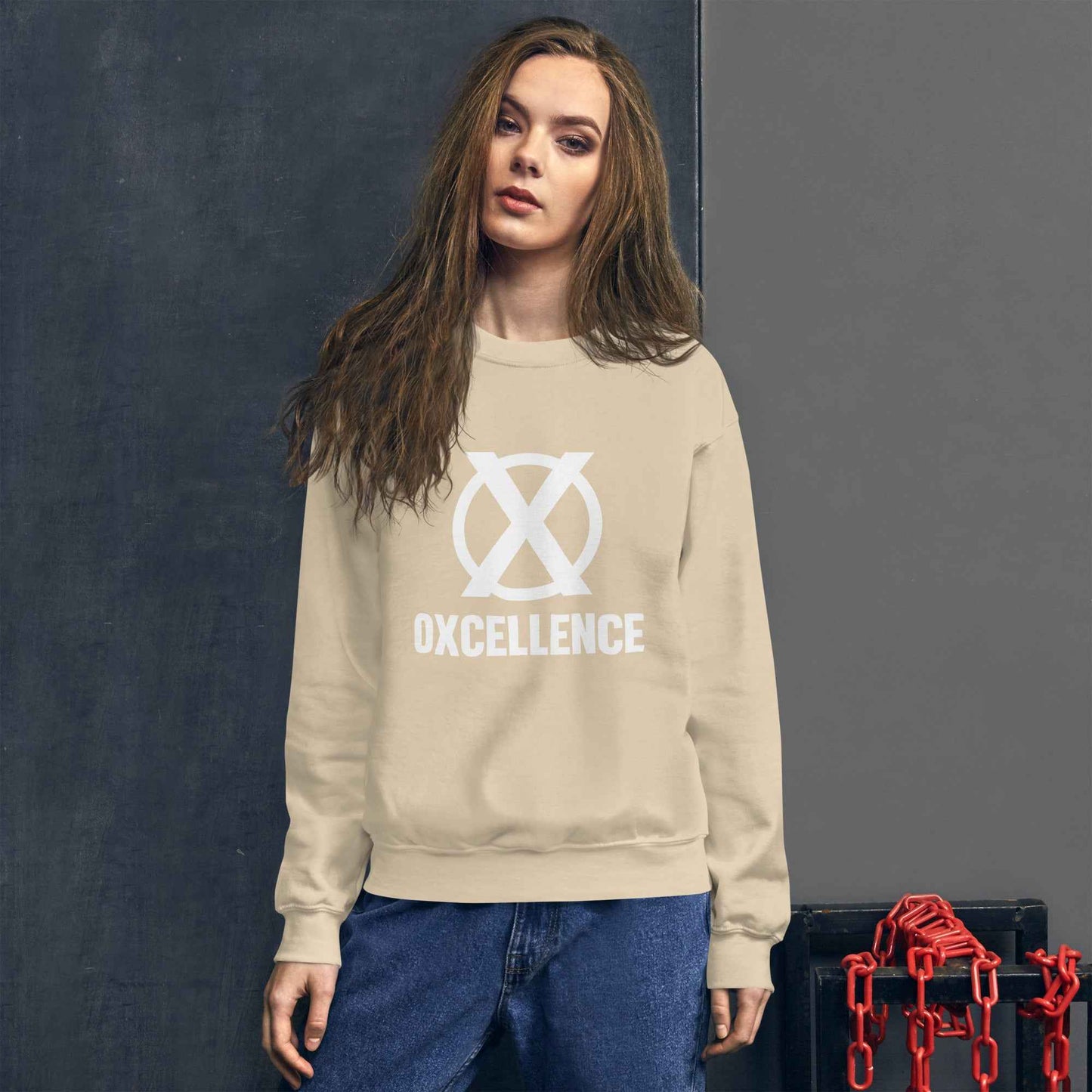 Chandail unisexe | S-M-L-XL | Logo blanc - Oxcellence Official