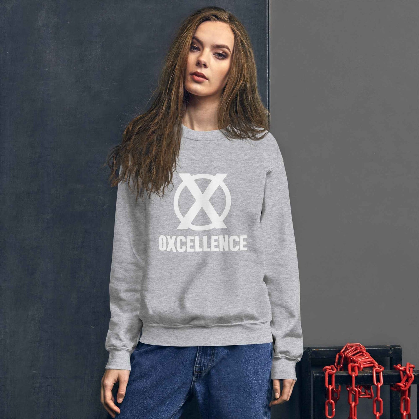 Chandail unisexe | S-M-L-XL | Logo blanc - Oxcellence Official