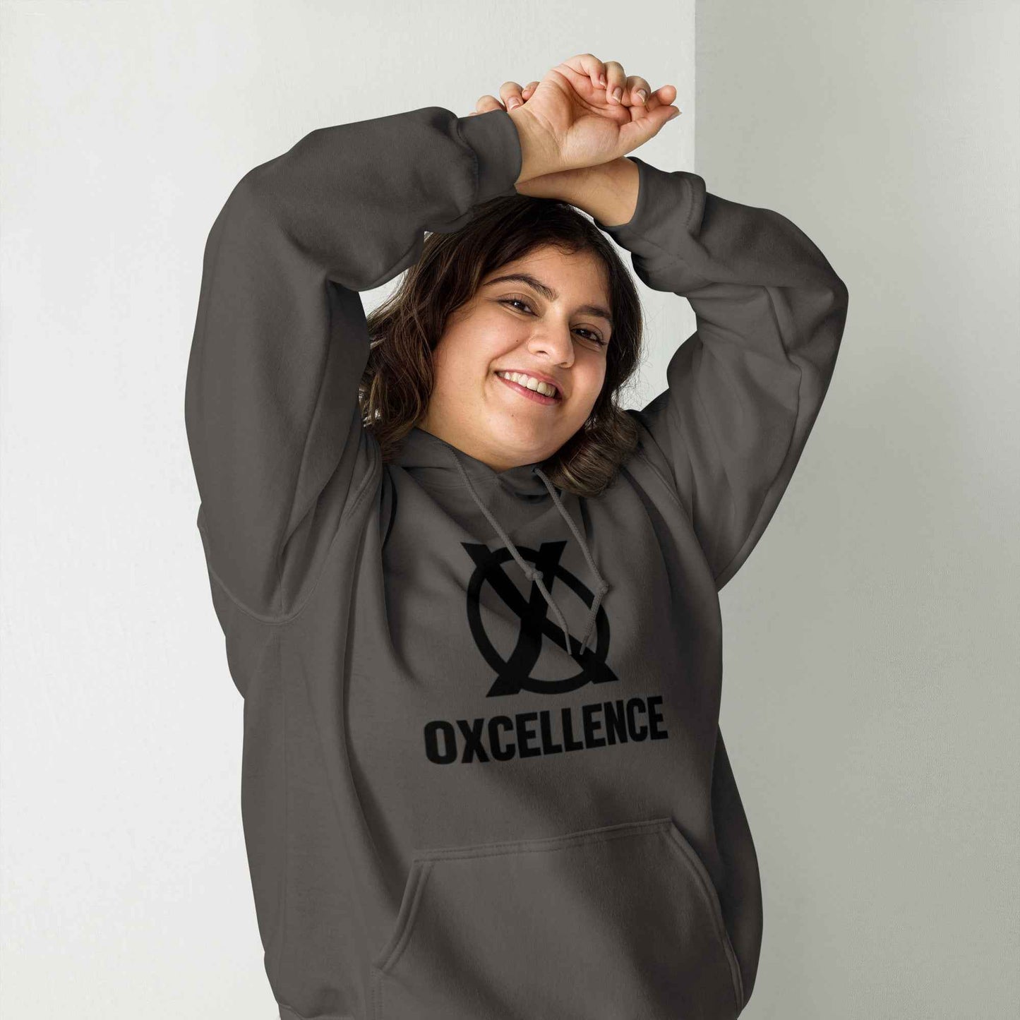 Sweat à capuche | S-M-L-XL | Logo noir - Oxcellence Official