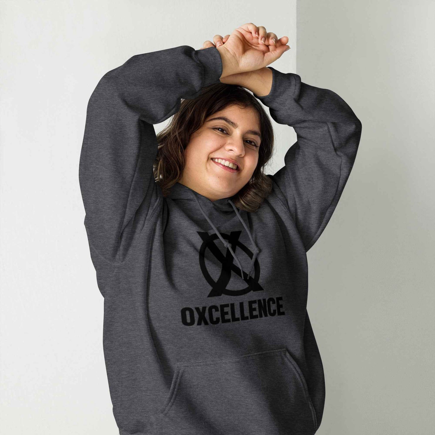 Sweat à capuche | S-M-L-XL | Logo noir - Oxcellence Official