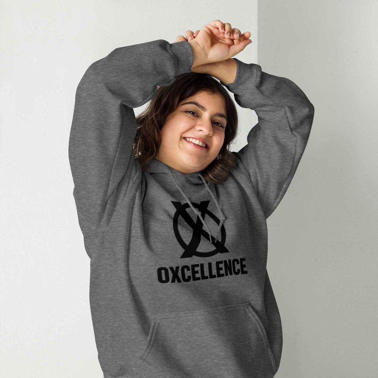 Sweat à capuche | S-M-L-XL | Logo noir - Oxcellence Official
