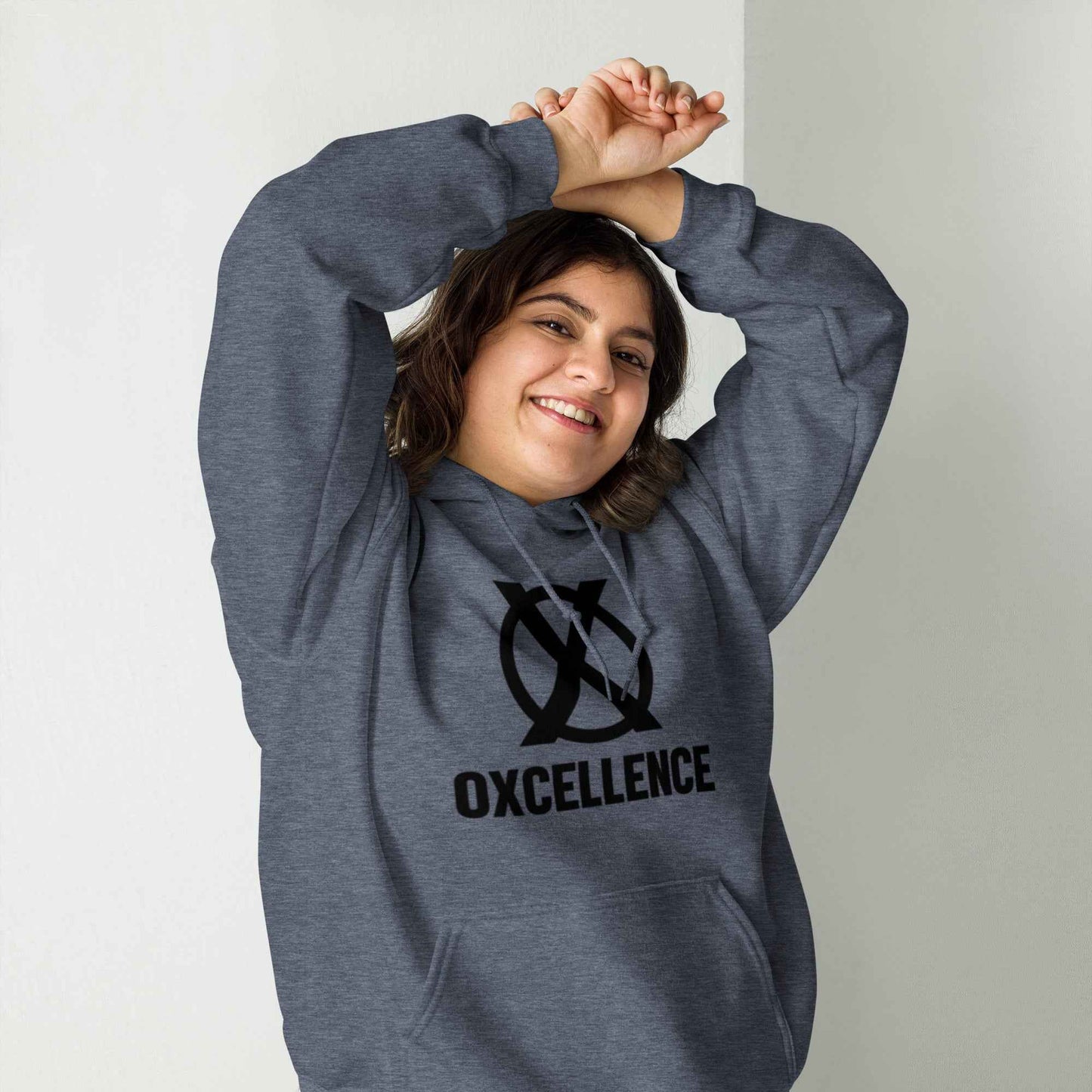 Sweat à capuche | S-M-L-XL | Logo noir - Oxcellence Official