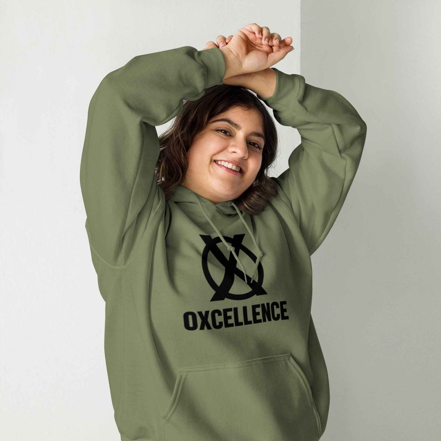 Sweat à capuche | S-M-L-XL | Logo noir - Oxcellence Official