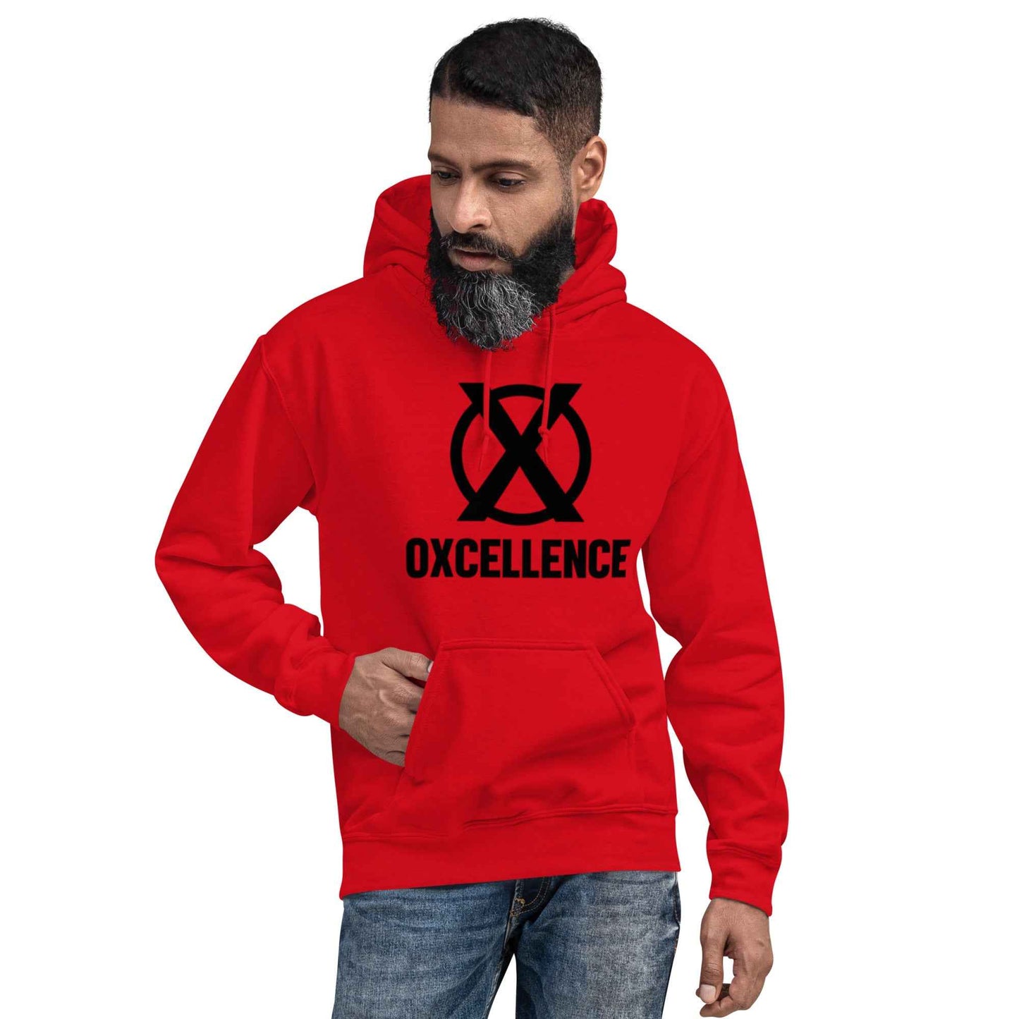 Sweat à capuche | 2XL-3XL-4XL-5XL | Logo noir - Oxcellence Official