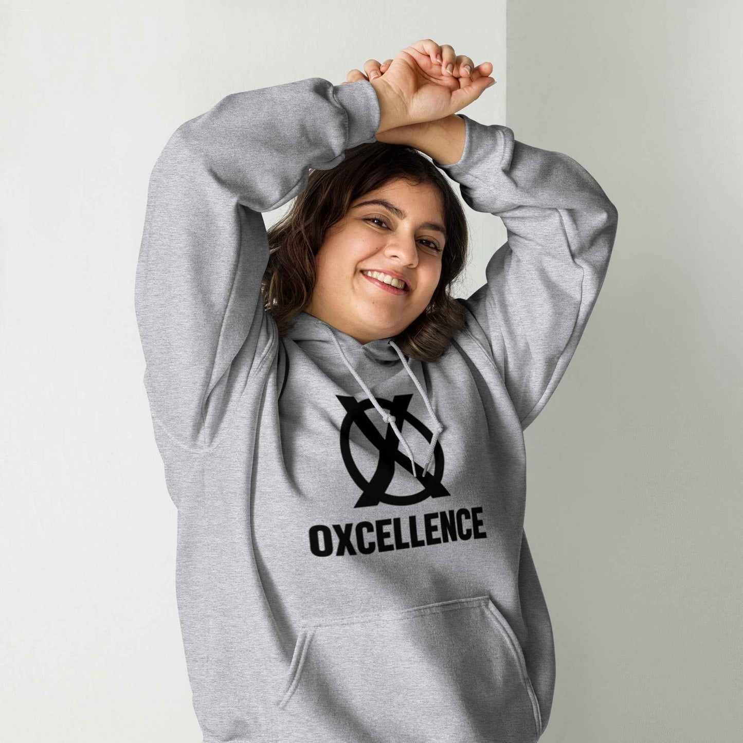 Sweat à capuche | S-M-L-XL | Logo noir - Oxcellence Official